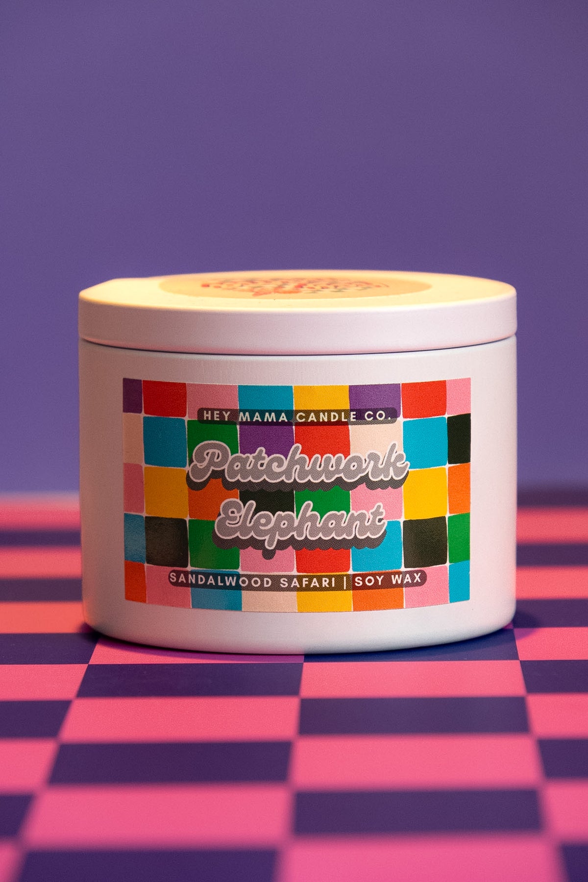 Patchwork Elephant Soy Wax Candle | Vanilla Cashmere and Sandalwood