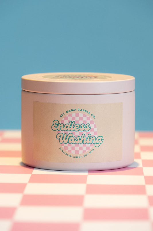 Endless Washing Soy Wax Candle | Floral Sunkissed Linen